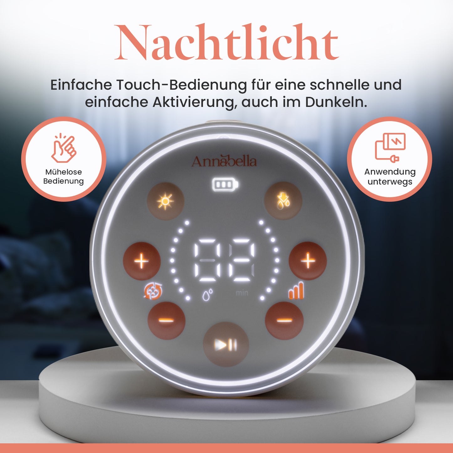 Annabella Double Electric Breast Pump with revolutionary Tongue-Simulating Technology Portable including Hands free pumping Bra